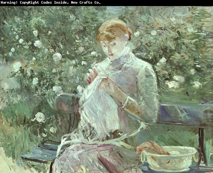 Berthe Morisot Young Woman Sewing in the Garden